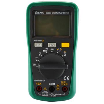世达SATA 带频率测量掌上型万用表，03007