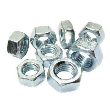 DIN934六角螺母，M18-2.5，碳钢4级，蓝白锌，100个/包