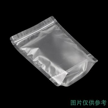 安赛瑞 磨砂透明自立袋 自封夹链包装袋储存运输密封袋24×30+5cm 50个 2A00594