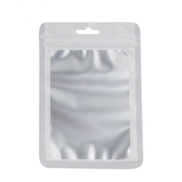 安赛瑞 彩色阴阳自封袋，宽9cm长16cm16丝 100个装 白色 240610