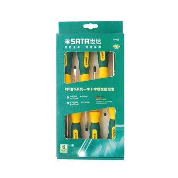 世达螺丝批组套，6件套G系列一字、十字刀头，09335，临时缺货，下单前请询货期