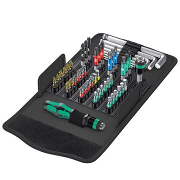 wera 维拉 KraftformKompakt100(52件套，包括批头、夹持杆和内六角扳手)，05057460001