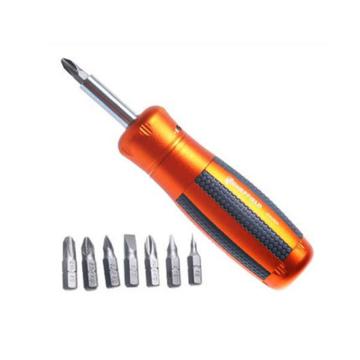 迷你棘轮螺丝刀，铝合金手柄型6合1，S056504