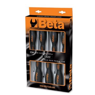 百塔Beta 一字及十字穿心螺丝批组套，7件套，1243 /D7Z，012430017