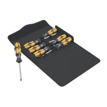 维拉wera Kra ftform 900/7 Set 1 敲击螺丝刀套装，7件套，05137811001