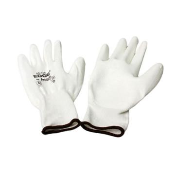 安思尔Ansell PU涂层手套，48125090，弹性针织袖口 白色衬里 白色涂层