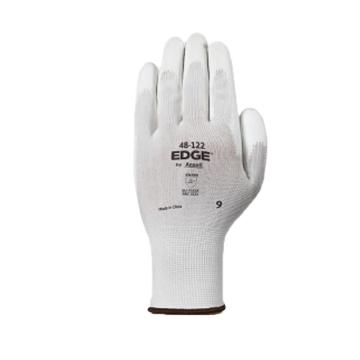 安思尔 白色PU涂层3级耐磨机械防护手套 48-122-8，144副/箱
