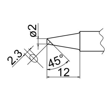 白光HAKKO 烙铁头T20系列，刀形，配套焊台FX-838，T20-BC2