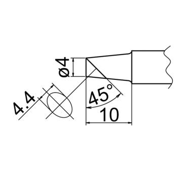 白光HAKKO 烙铁头T20系列，刀形，配套焊台FX-838，T20-BCF4
