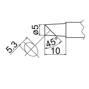 白光HAKKO 烙铁头T20系列，刀形，配套焊台FX-838，T20-C5