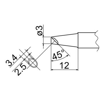 白光HAKKO 烙铁头T20系列，刀形，配套焊台FX-838，T20-BCM3