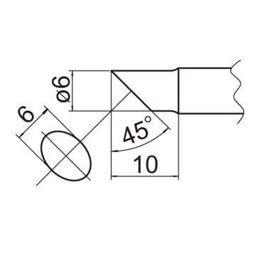 白光HAKKO 烙铁头T20系列，刀形，配套焊台FX-838，T20-C6