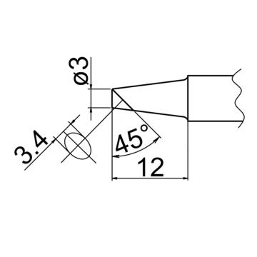 白光HAKKO 烙铁头T20系列，刀形，配套焊台FX-838，T20-BCF3