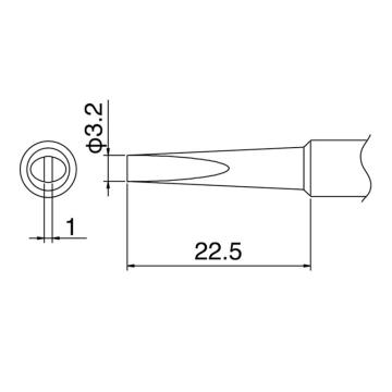 白光HAKKO 通用烙铁头T18系列，配套FX888D、FX889、FX600，T18-DL32