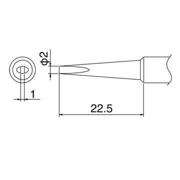 白光HAKKO 通用烙铁头T18系列，配套FX888D、FX889、FX600，T18-DL2