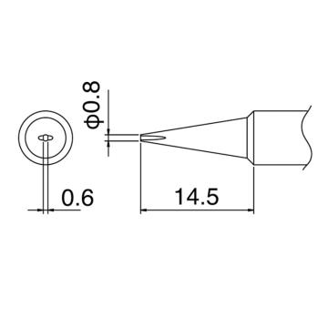 白光HAKKO 通用烙铁头T18系列，配套FX888D、FX889、FX600，T18-D08