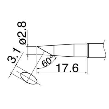 白光HAKKO 焊咀T31系列，配套焊台FX-100，T31-03BC28