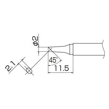白光HAKKO 烙铁头T13系列，配套FM-2026，T13-BCF2