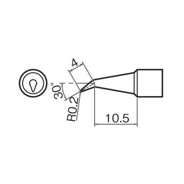白光HAKKO 烙铁头T32系列，配套FX890焊台、FX8901手柄，T32-J02