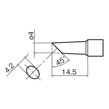 白光HAKKO 烙铁头T32系列，配套FX890焊台、FX8901手柄，T32-BCF4