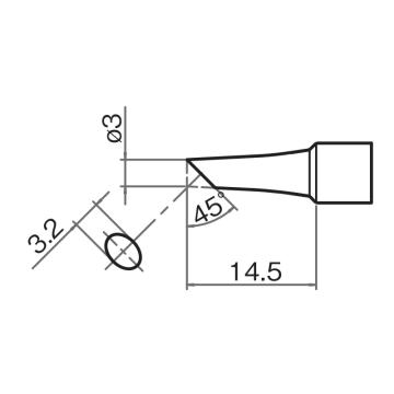 白光HAKKO 烙铁头T32系列，配套FX890焊台、FX8901手柄，T32-BCF3