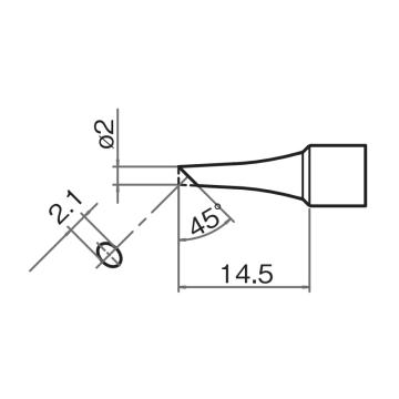白光HAKKO 烙铁头T32系列，配套FX890焊台、FX8901手柄，T32-BCF2