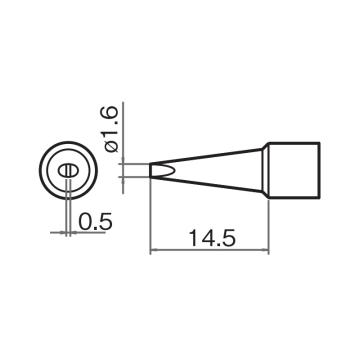 白光HAKKO 烙铁头T32系列，配套FX890焊台、FX8901手柄，T32-D16