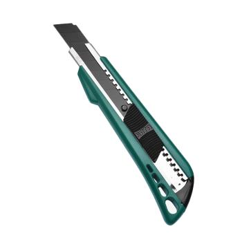 世达美工刀，塑柄推钮 8节18x100mm， 93422A