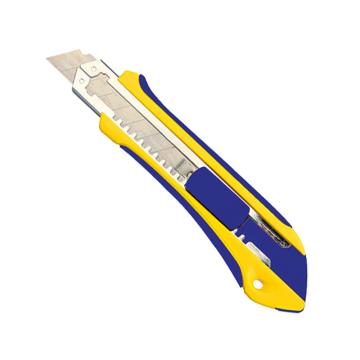 长城精工Greatwall 18MM橡塑柄推钮美工刀，8节，416509