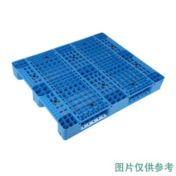 力禾 网格川字托盘，尺寸:1000×800×150mm，静载:4t，动载:1t，蓝色，自重:9kg