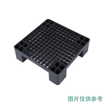 力禾 方网格小托盘，尺寸:400×400×120mm，静载:0.1t，动载:0.05t，黑色，自重:1.7kg