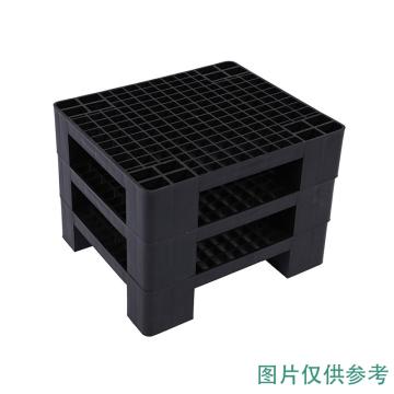 力禾 方网格小托盘，尺寸:490×420×120mm，静载:0.1t，动载:0.05t，黑色，自重:2.3kg