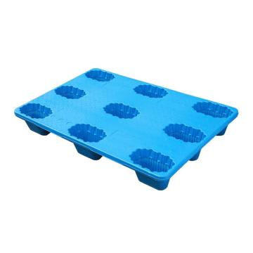 威佳 九脚吹塑托盘，尺寸：1200×800×140mm，静载：1500kg，动载：1000kg，改性HDPE，蓝色