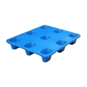 威佳 九脚吹塑托盘，尺寸：1000×800×140mm，静载：700kg，动载：500kg，改性HDPE，蓝色