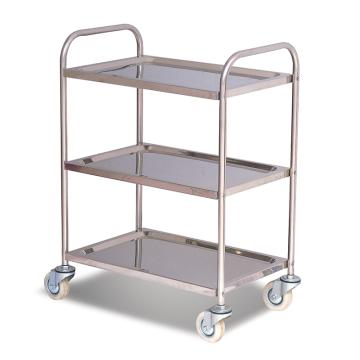 Raxwell 100Kg3层不锈钢推车(每层承重30Kg)，整车尺寸:610*410*900mm，RHMC0030