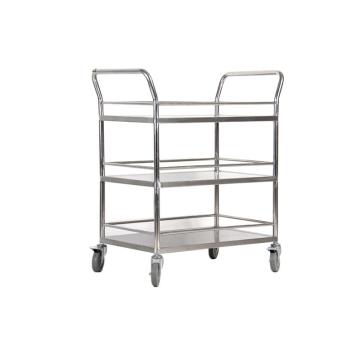 兆庭 耐腐不锈钢三层手推车，600*400*850mm，RCS-030-C 304