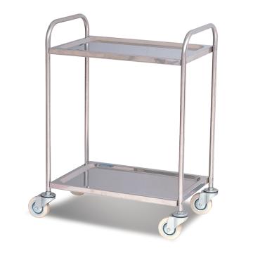 Raxwell 100Kg2层不锈钢推车(每层承重50Kg)，整车尺寸:610*410*900mm，RHMC0029