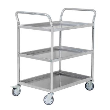兆庭 耐腐不锈钢三层手推车，600*400*850mm，RCS-0310-C 304