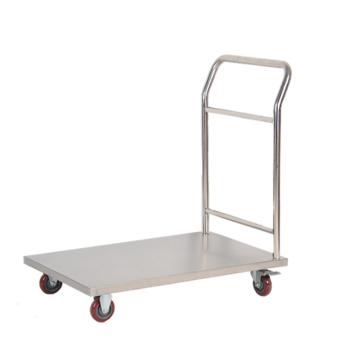 兆庭 耐腐不锈钢单层手推车，单扶手600*400*850mm，RCS-015-C 304