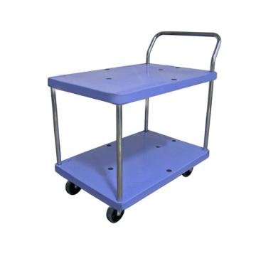 南星 单把手标准型防滑双层手推车，150KG，DSK-112-W