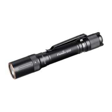 Fenix 户外强光防水LED手电筒E20 (升级为E20 V2.0) 黑色含手绳、备用O圈，单位：个