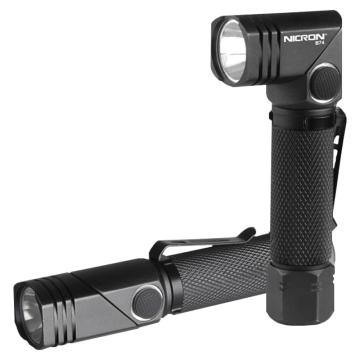 耐朗 B74 双燃料迷你充电可转角手电筒，尾部含磁吸 灰色 含1节14500锂电池 含USB线，单位：个