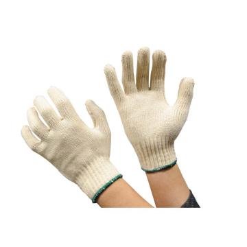 佳盾 纱线手套，4000型，650克本白涤棉手套，墨绿色边，12副/打