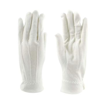 汉盾 HD-GP5505 涤棉24g 背三筋带扣白色礼仪手套 （10付/打，240g/打）