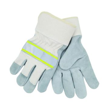 威铁仕 N7牛二层反光半皮手套 60双/箱 5双/真空包装