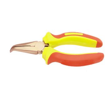 桥防CNFB 防爆VDE绝缘注塑弯嘴钳，6，铝青铜，T86204-1002AL