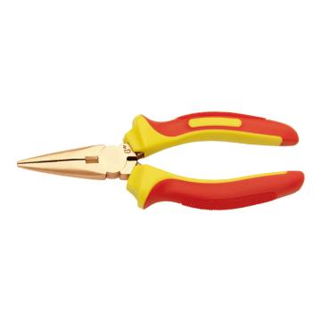 桥防CNFB 防爆VDE绝缘注塑尖嘴钳，6，铝青铜，T86202-1002AL