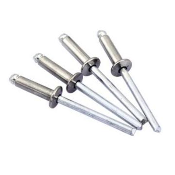 东明，全不锈钢开口型平圆头抽芯铆钉，4mm 14mm 304 GB12618.1