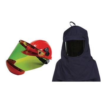 优普泰 43卡四级防电弧头罩+防电弧面屏套装，蓝色，TD002