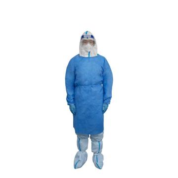 Raxwell 一次性医用隔离衣，RW8140，蓝色SMS材质，均码，独立包装 1件/袋